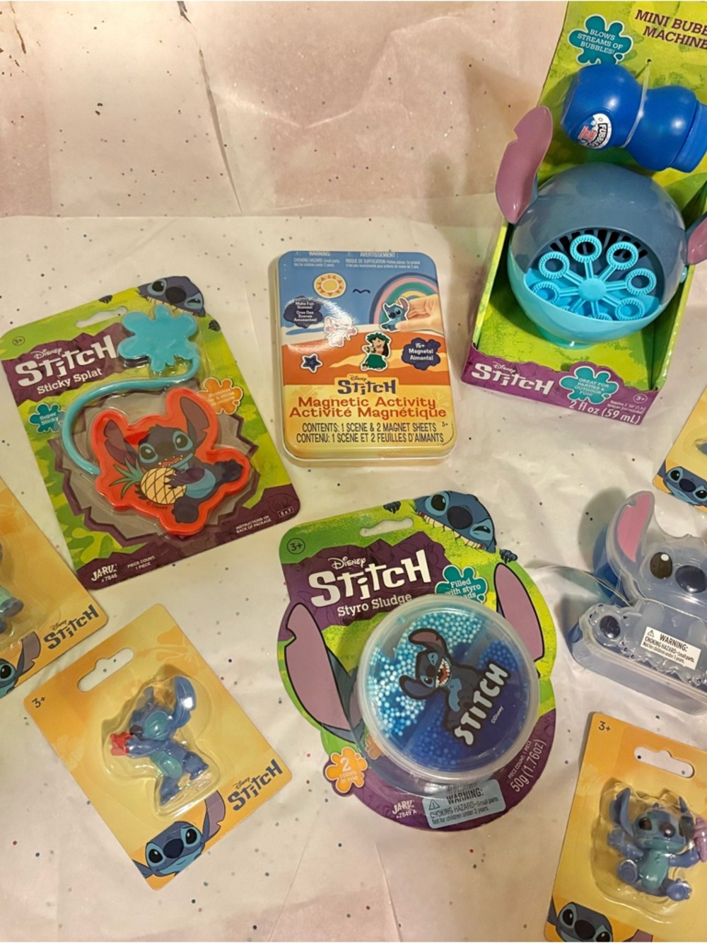 Disney Stitch Toy Set in Blue, Purple, Teal and Orange